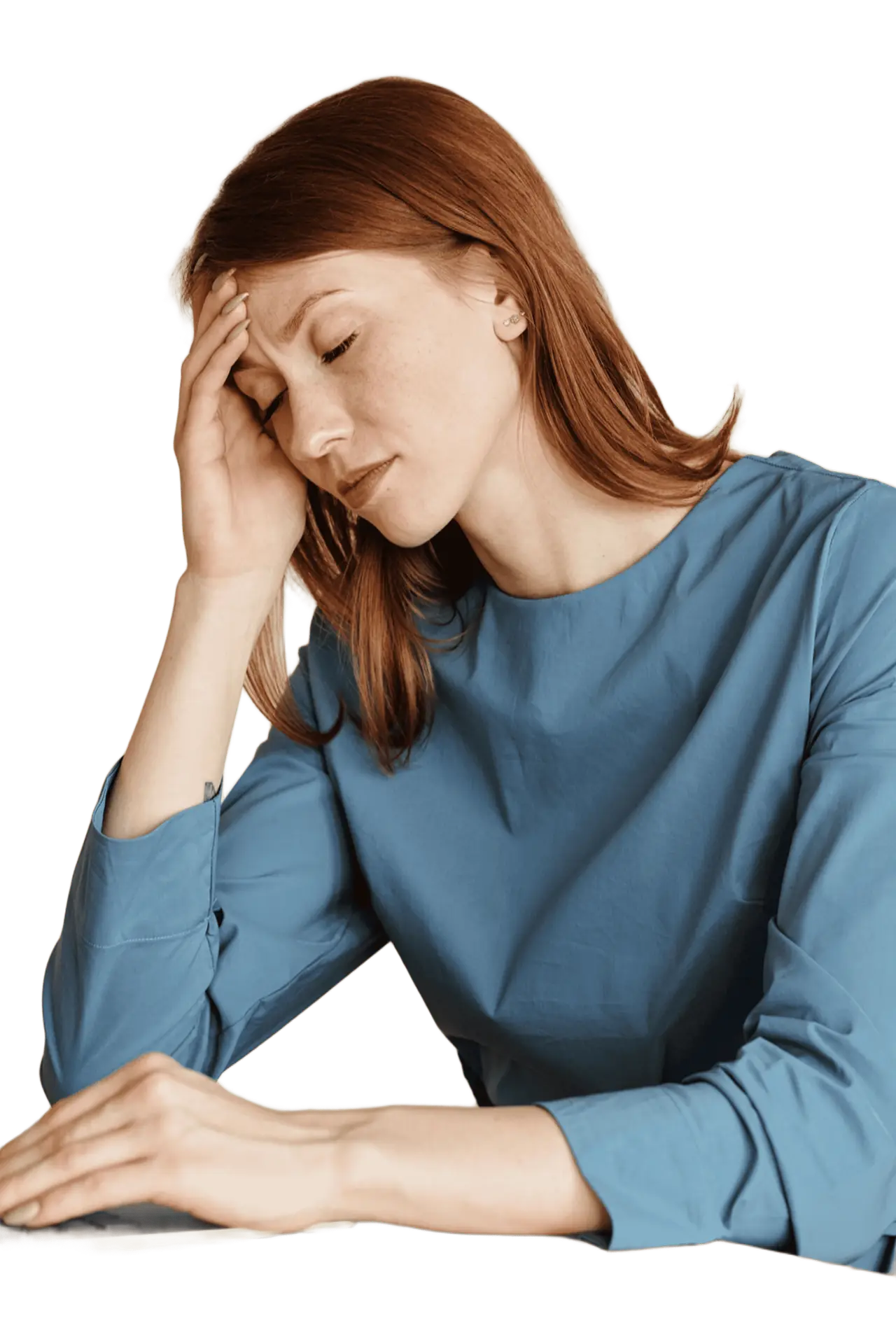 mujer agotada emocionalmente