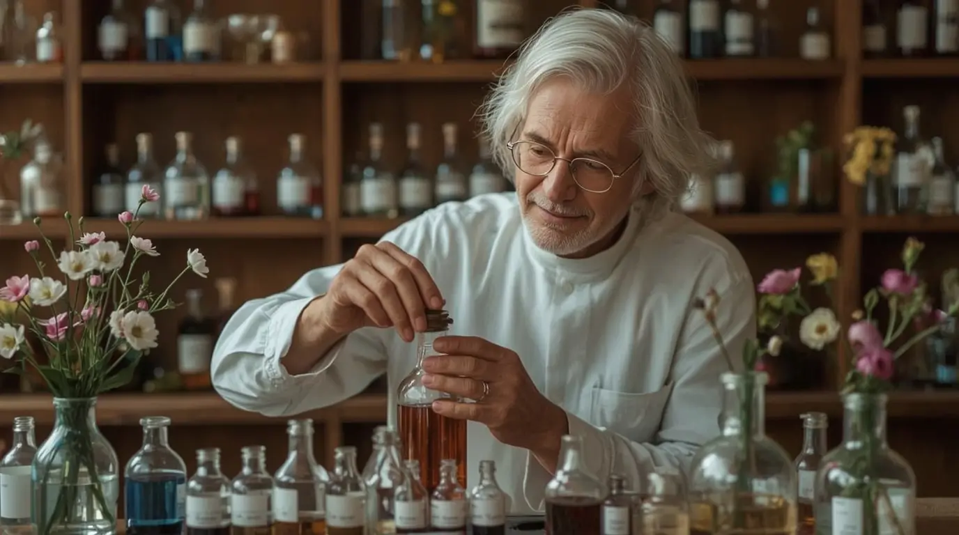 Imagen IA del creador de las flores de bach